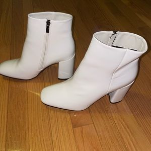 SHEIN White Boots with Heel - Size 11